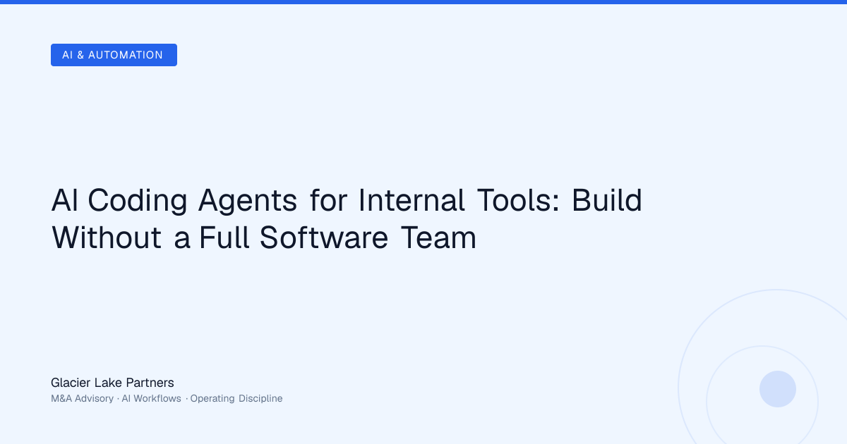 AI Coding Agents for Internal Tools: Build Without a Full Software Team ...